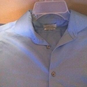 Calvin Klein Blue Dress Shirt Classic Tailored Design